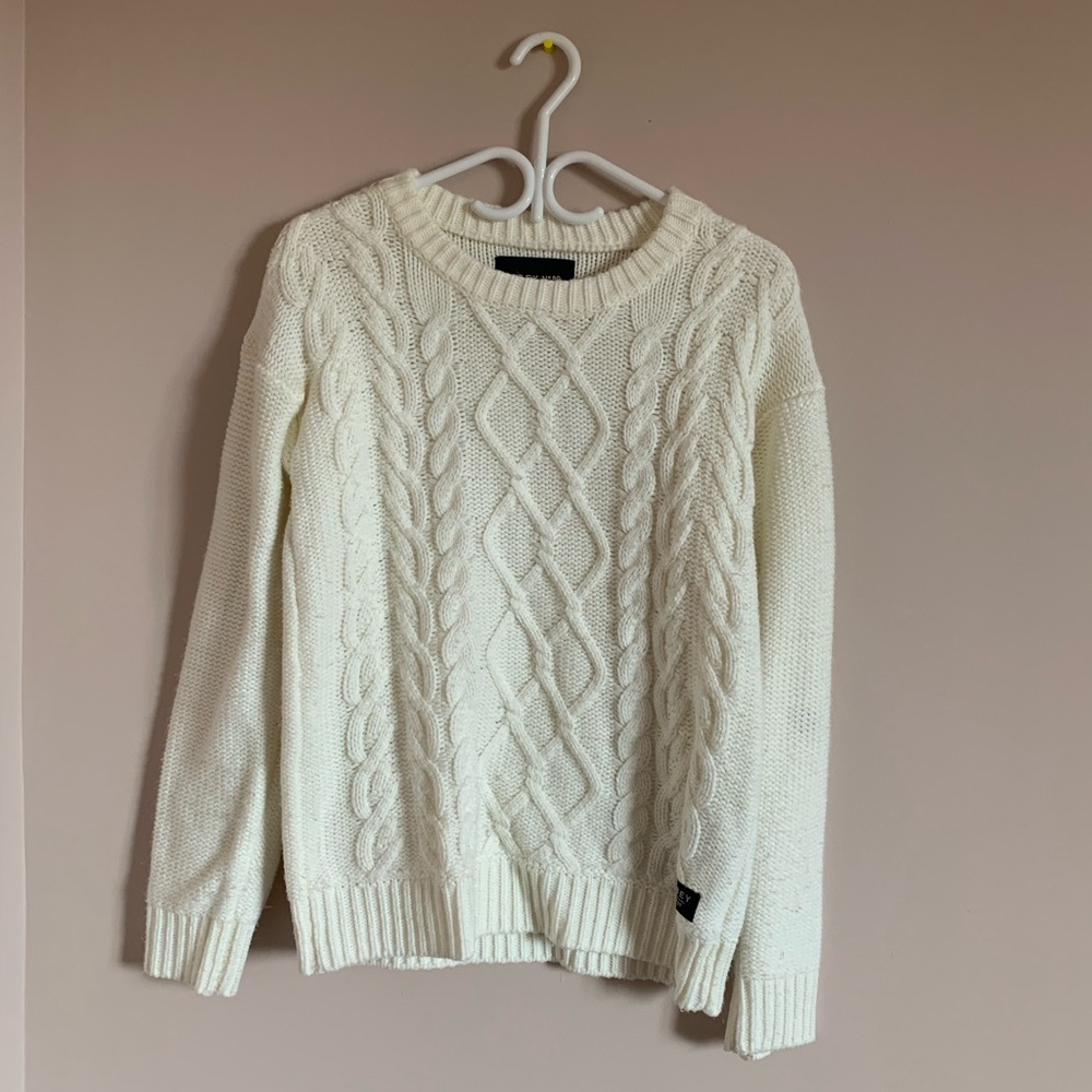 OBEY white pullover knit sweater